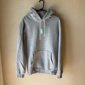 Dutch Bros Gray Hoodie with Teal Logo Mens or Womens Size Medium